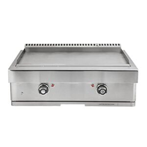 barbeques galore turbo 32-inch 2-burner built-in stainless steel teppanyaki grill - propane - tepanlp