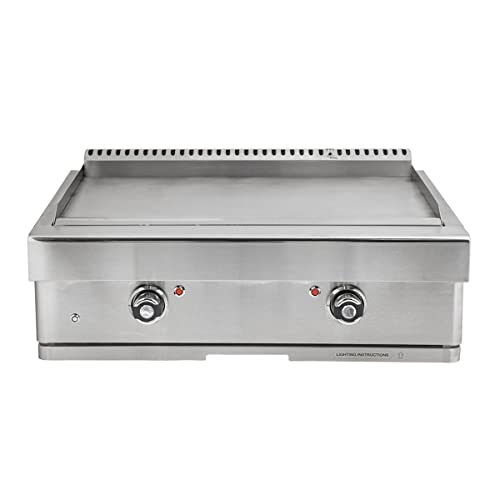 Barbeques Galore Turbo 32-inch 2-Burner Built-In Stainless Steel Teppanyaki Grill - Propane - TEPANLP