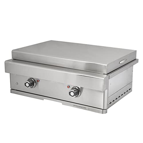 Barbeques Galore Turbo 32-inch 2-Burner Built-In Stainless Steel Teppanyaki Grill - Propane - TEPANLP