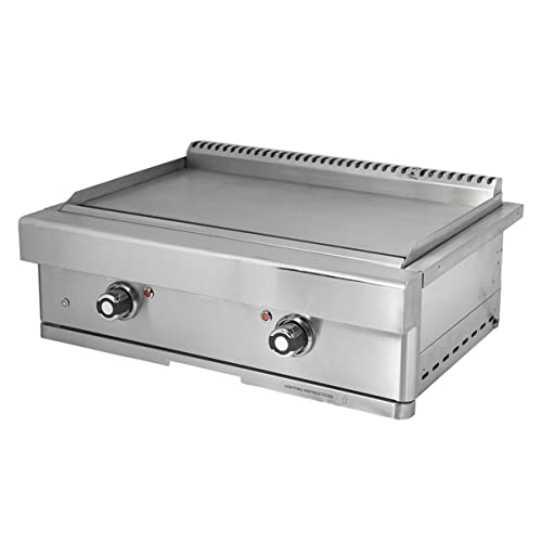 Barbeques Galore Turbo 32-inch 2-Burner Built-In Stainless Steel Teppanyaki Grill - Propane - TEPANLP