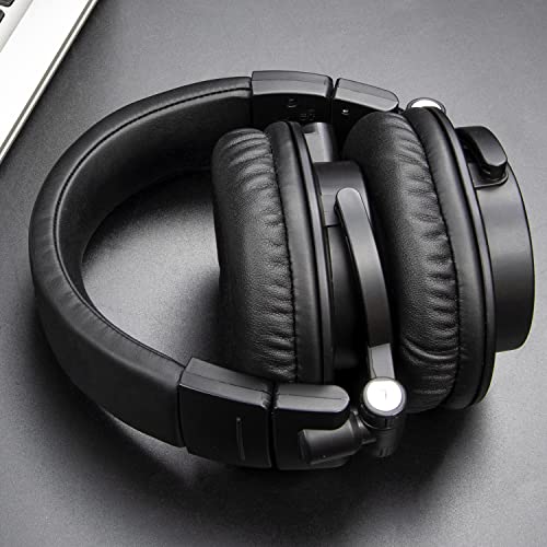SOULWIT Protein Leather Headband Cover for Audio Technica ATH M50, M50X, M50XWH, M50XBT, M50XBT2, M50S/LE Headphones, Replacement Headstrap Pad Repair Part (Black)