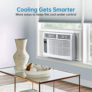 Acekool 6000 BTU Smart Air Conditioner Window Unit, 110-115V Window AC Unit with Remote/App Control and Dehumidify Function, Energy Savings, Quiet Operation, Cools 250 Sq.ft