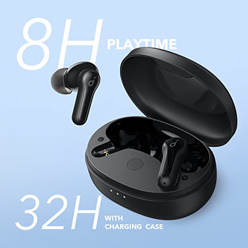 Soundcore by Anker Life Note E True Wireless Earbuds with 10mm Oversized Drivers, Custom EQ, AI-Enhanced Calls, 32H Playtime, Compact and Lightweight, IPX 5 Water-Resistant, USB-C (Renewed)