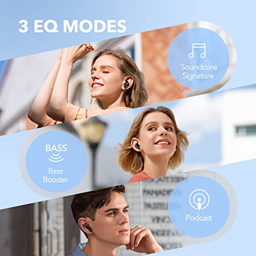 Soundcore by Anker Life Note E True Wireless Earbuds with 10mm Oversized Drivers, Custom EQ, AI-Enhanced Calls, 32H Playtime, Compact and Lightweight, IPX 5 Water-Resistant, USB-C (Renewed)