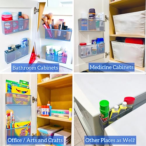 MIDDY CADDY Cabinet Organizer | Optimize Your Cabinet Space | Cabinet Door Organizer | Spice Organizer, Bathroom Accessories, Under Sink Organizers, and More | 2 PK, 8”L x 3.5”H x 2.25”D each