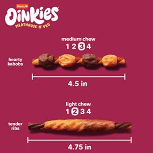 Hartz Oinkies Meathouse'n'Veg Hearty Kabobs Dog Treats with Real Chicken, Duck, Carrots, and Sweet Potato, Long-Lasting Yet Highly Digestible, 18 Count