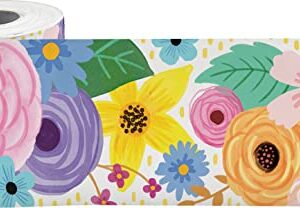 Teacher Created Resources Wildflowers Straight Rolled Border Trim - 50ft - Decorate Bulletin Boards, Walls, Desks, Windows, Doors, Lockers, Schools, Classrooms, Homeschool & Offices