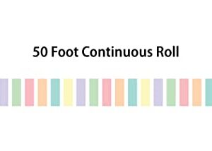 Teacher Created Resources Pastel Pop Stripes Straight Rolled Border Trim - 50ft - Decorate Bulletin Boards, Walls, Desks, Windows, Doors, Lockers, Schools, Classrooms, Homeschool & Offices