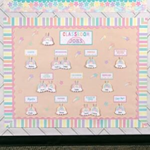 Teacher Created Resources Pastel Pop Stripes Straight Rolled Border Trim - 50ft - Decorate Bulletin Boards, Walls, Desks, Windows, Doors, Lockers, Schools, Classrooms, Homeschool & Offices