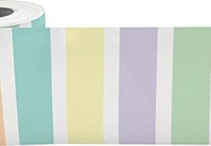 Teacher Created Resources Pastel Pop Stripes Straight Rolled Border Trim - 50ft - Decorate Bulletin Boards, Walls, Desks, Windows, Doors, Lockers, Schools, Classrooms, Homeschool & Offices