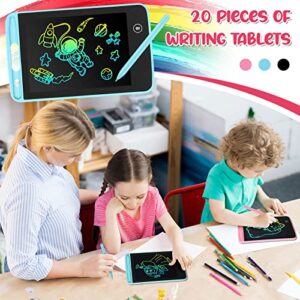 20 Pcs LCD Writing Tablet for Kids 6.5 Inch Colorful Doodle Board LCD Writing Board Kids Portable Electronic Drawing Board Erasable Drawing Pad Reusable Writing Pad for Kid Educational Learning