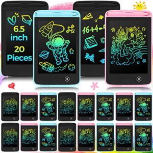 20 pcs lcd writing tablet for kids 6.5 inch colorful doodle board lcd writing board kids portable electronic drawing board erasable drawing pad reusable writing pad for kid educational learning