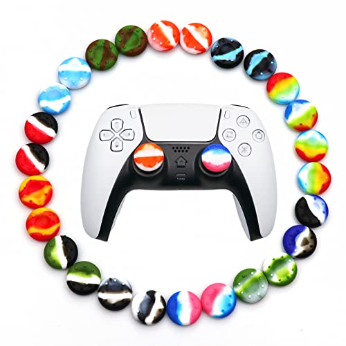 36pcs Joystick Grip for Ps5 Ps4 Controller, Silicone Thumb Grips Caps Cover Analog Stick for Playstation 5, Playstation 4 Controller, Xbox 360, Xbox One Controller (36pcs Multicolor joysticke caps)