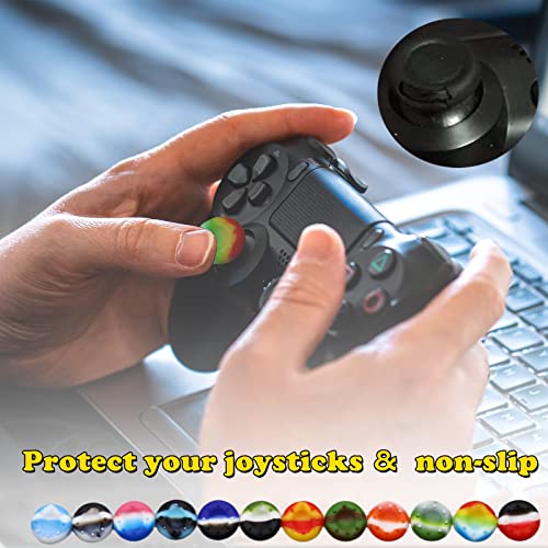 36pcs Joystick Grip for Ps5 Ps4 Controller, Silicone Thumb Grips Caps Cover Analog Stick for Playstation 5, Playstation 4 Controller, Xbox 360, Xbox One Controller (36pcs Multicolor joysticke caps)