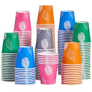 kgktu 600 pack 3oz disposable paper cups, small disposable cups, colorful small mouthwash cups, mini paper cups for parties, picnics, barbecues, travel and events