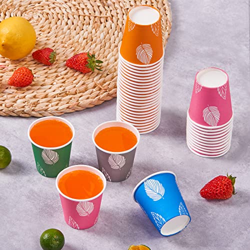 KGKTU 600 Pack 3oz Disposable Paper Cups, Small Disposable Cups, Colorful Small Mouthwash Cups, Mini Paper Cups for Parties, Picnics, Barbecues, Travel and Events