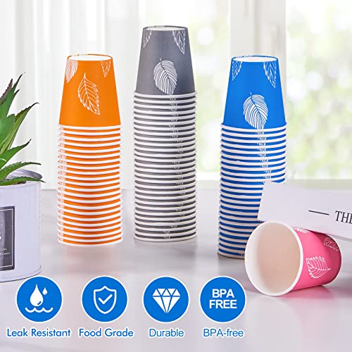 KGKTU 600 Pack 3oz Disposable Paper Cups, Small Disposable Cups, Colorful Small Mouthwash Cups, Mini Paper Cups for Parties, Picnics, Barbecues, Travel and Events