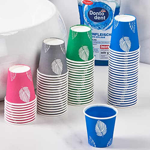 KGKTU 600 Pack 3oz Disposable Paper Cups, Small Disposable Cups, Colorful Small Mouthwash Cups, Mini Paper Cups for Parties, Picnics, Barbecues, Travel and Events