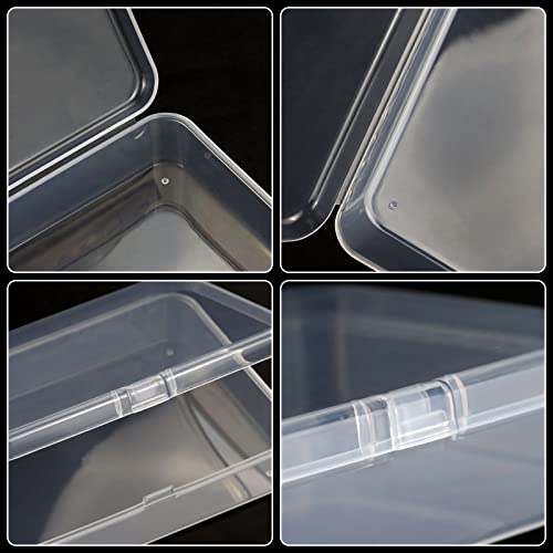 Rcybeo 16 Pcs Small Plastic Storage Containers with Lids, 4.5x3.4 Inches Craft Organizers Small Plastic Boxs for Collecting Small Items, Beads, Jewelry, Crafts Accessories, Game Pieces, Business Cards,Tools