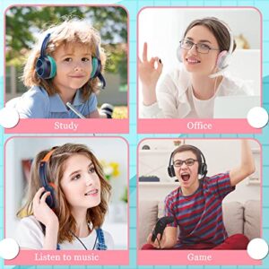 8 Pack Kids Headphones with Rotating Mic Bulk Wired Classroom Headphones with 3.5 mm Jack Over Ear Adjustable Headphones for Kids Teens Adults School Office Meetings Chat, 4 Colors