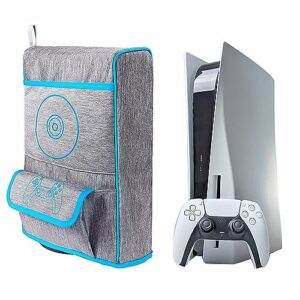 anlinkshine ps5 controller storage pocket protective, nylon dust cover for game console, skin cover anti scratch protector sleeve compatible with playstation 5 console digital & disk version