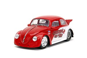 punch buggy slug bug 1:24 1959 volkswagen drag beetle die-cast car, toys for kids and adults