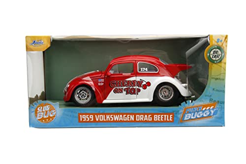 Punch Buggy Slug Bug 1:24 1959 Volkswagen Drag Beetle Die-Cast Car, Toys for Kids and Adults