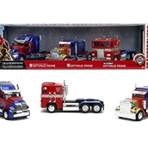 Transformers Optimus Prime 1:32 3-Pack Die-Cast Cars, Toys for Kids and Adults