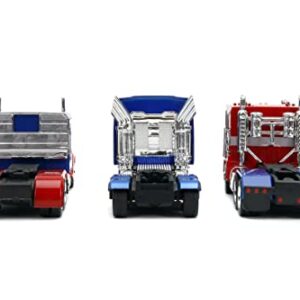 Transformers Optimus Prime 1:32 3-Pack Die-Cast Cars, Toys for Kids and Adults