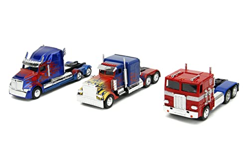 Transformers Optimus Prime 1:32 3-Pack Die-Cast Cars, Toys for Kids and Adults