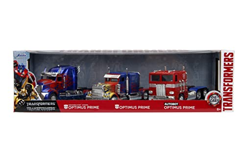 Transformers Optimus Prime 1:32 3-Pack Die-Cast Cars, Toys for Kids and Adults