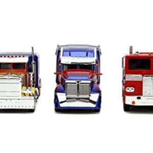 Transformers Optimus Prime 1:32 3-Pack Die-Cast Cars, Toys for Kids and Adults