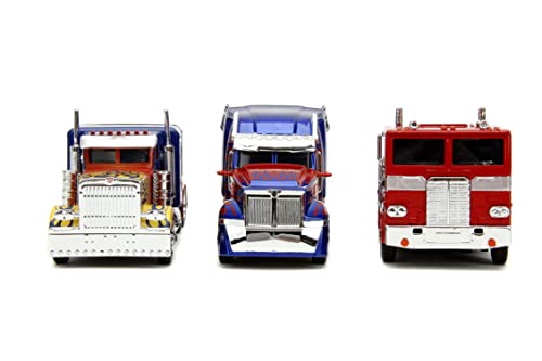 Transformers Optimus Prime 1:32 3-Pack Die-Cast Cars, Toys for Kids and Adults