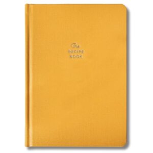 kunitsa co. recipe notebook - keepsake gift. hardcover blank recipe book to write in your own recipes, with journaling prompts about the chef. 100 recipes (mustard yellow)