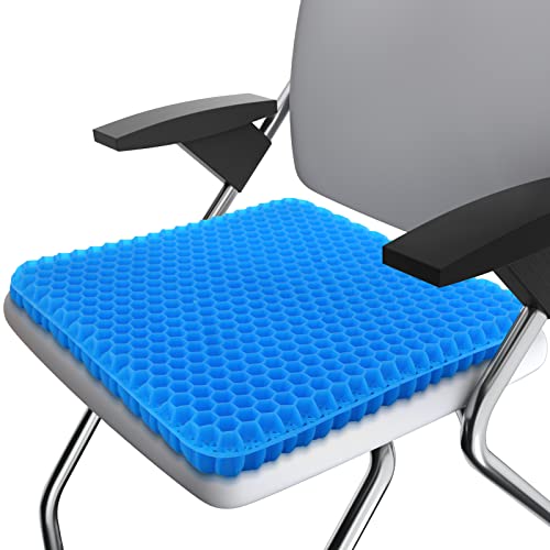 TONOS Enhenced Gel Seat Cushion, Desk Chair Cushion for Long Sitting Sciatica & Back Pain Relief, Soft & Breathable Seat Cushion for Office Chair, Car Seat (Size L- 18 X 17 X 1.5 in)