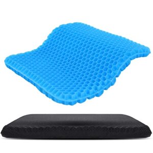 TONOS Enhenced Gel Seat Cushion, Desk Chair Cushion for Long Sitting Sciatica & Back Pain Relief, Soft & Breathable Seat Cushion for Office Chair, Car Seat (Size L- 18 X 17 X 1.5 in)