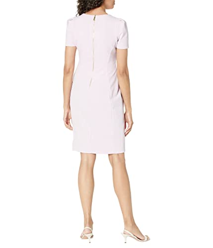 Calvin Klein Scuba Crepe Sheath Dress with Tulip Sleeve Cherry Blossom 1 6