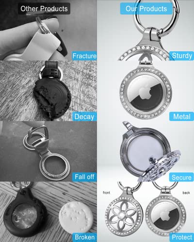 DEERLET Airtag Necklace for Adults,Metal Jewelry Badge airtag Necklace Kids,Airtag Watch Necklace for Kids Boys Women,25in Adjustable Alloy Necklace with airtag Holder Compatible Apple air tag