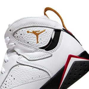 Jordan Air 7 Retro BG (Big Kid) White/Black/Cardinal Red/Chutney 4.5 Big Kid M