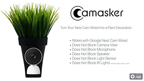 Camasker for Google Google Nest Cam (Wired) 2nd Generation - Cover, Disguise & Camouflage Nest Surveillance Camera, 720p, Motion Only