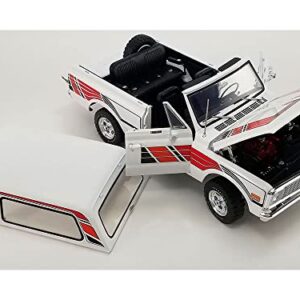 1972 Chevy K5 Blazer White with Graphics Feathers Edition Limited Edition to 852 Pieces Worldwide 1/18 Diecast Model Car by Acme A1807705