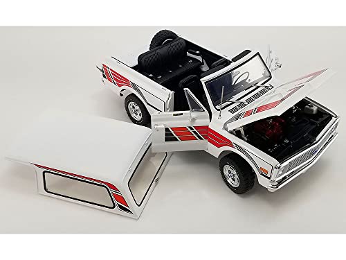1972 Chevy K5 Blazer White with Graphics Feathers Edition Limited Edition to 852 Pieces Worldwide 1/18 Diecast Model Car by Acme A1807705