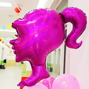 Cymylar Princess Balloon Girl Birthday Balloon Spa Girl Birthday Party Decoration Make Up Party Supplies Lip Lipstick Princess Foil Balloon