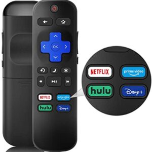 Gvirtue Remote Control for Roku TVs, Replacement for TCL/Hisense/Onn/Insignia/Sharp/westinghouse/Element/JVC Roku Smart TV, Universal TV Remote with Netflix/Disney+/Hulu/Prime Video