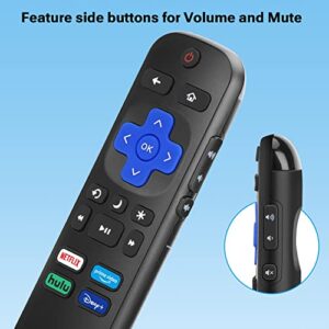 Gvirtue Remote Control for Roku TVs, Replacement for TCL/Hisense/Onn/Insignia/Sharp/westinghouse/Element/JVC Roku Smart TV, Universal TV Remote with Netflix/Disney+/Hulu/Prime Video