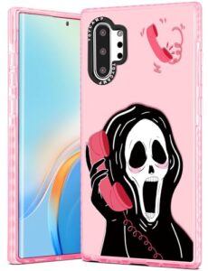 toycamp for note 10 plus case, cute funny skull skeleton design for women girls boys teens for galaxy note 10 plus cases, cute cartoon face print cover for samsung note 10 plus case 5g