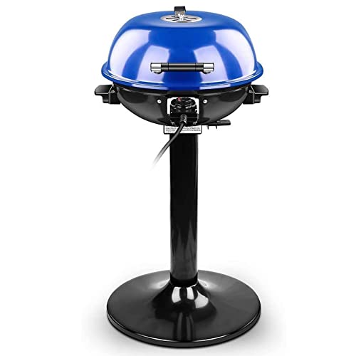 High Power 1800W Electric Smokeless Barbecue Grill Indoor/Outdoor for 15-Serving Patio ManVi Nonstick Portable Removable Stand Grill to Cooking,BBQ Party,Trip