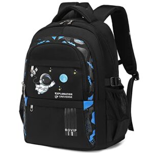 bovip kids backpack astronaut lightweight preschool kindergarten backpack bookbag for toddlers boys girls black