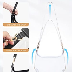 Vorspack Clear Bag Stadium Approved - Clear Purse for Women Clear Crossbody Bag with Adjustable Strap for Sports Events Concerts College - White