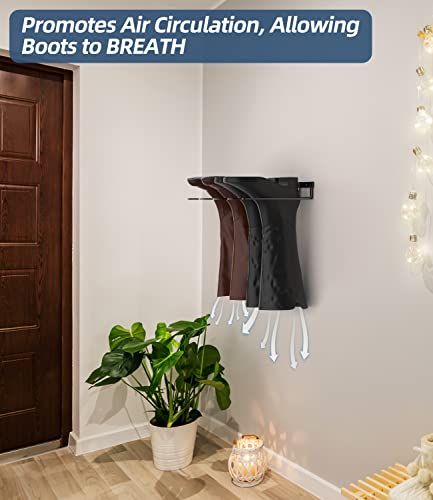 PrimZooty Boot Rack Wader Hanger Wall Mount - (1PACK) Sturdy Metal Tall-Boot Holder, Boot Drying Rack for Closet, Entryway, Outdoor